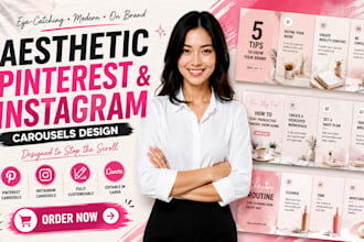 design aesthetic pinterest pins instagram carousels canva pin design for coaches