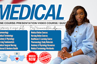 do medical course content, training manual, medical videos for online university