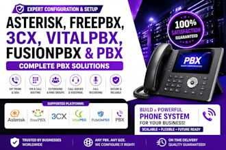 configure asterisk, freepbx, 3cx, vitalpbx, fusionpbx and pbx