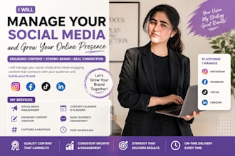 manage your social media accounts and create engaging content