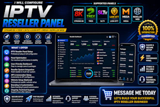 configure reseller panel, strong 8k, trex, sltv, lion ott, mega, reseller web