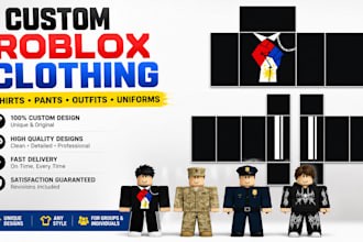 design custom roblox clothing shirts pants outfits and uniforms
