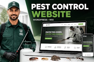 design pest control exterminator pest management wordpress wix website design