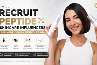 recruit peptide skincare influencers for luxury beauty brand
