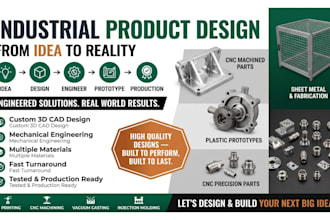 3d industrial product design mechanical prototype 3d cad model for manufacturing