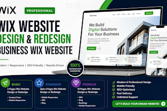 build wix website design wix website redesign business wix website design