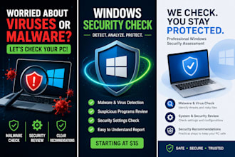 check your windows PC for malware, viruses and security issues
