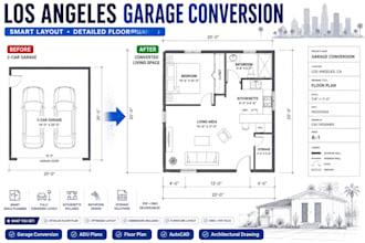 create los angeles garage conversion plans and space efficient layouts