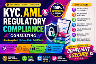 provide kyc aml, and regulatory compliance consulting