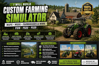 create realistic farming simulator fs22 fs25 vehicles and machinery