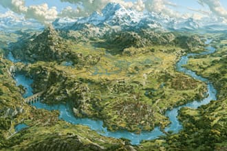 draw unique travel map or travel illustration