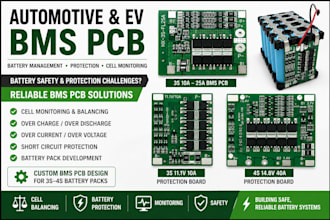 ev bms pcb, lithium battery management can fd communication and protection board