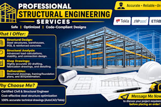 do structural design of peb steel structure and fabrication drawings