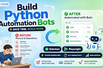 build python web automation bots using selenium and playwright