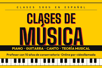 teach piano, guitar, singing and music theory in spanish