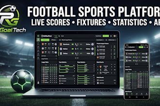 build a football website with live scores fixtures and statistics