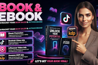 viral book rank booktok video book promotion book sales amazon kdp ads promotion