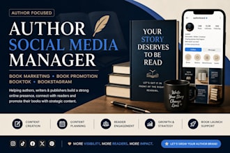 be your author social media manager for book marketing and promotion