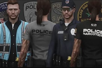 create a custom eup clothing for your fivem server lspdfr and install mods