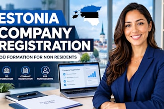 help you register and estonia company and form ou for non residents