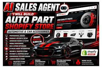 build auto part shopify store automotive car accessories with ai sales agent