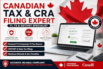 efile canada corporation tax t2 personal tax t1 and gst hst