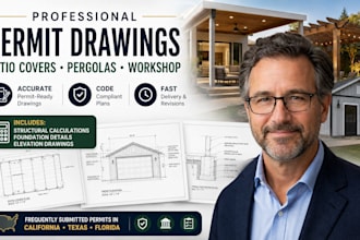 create deck patio pergola and porch permit drawings