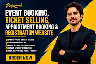 create event booking ticket selling appointment booking and registration website