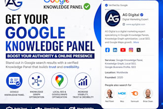 create a standard go0gle knowledge panel knowledgepanel, for personal or brand