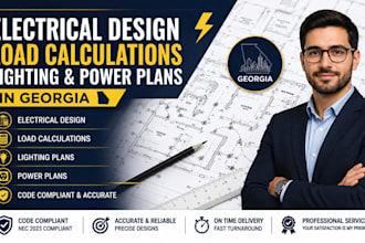 provide illinois electrical design, load calculations, lighting and power plans