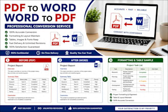 convert PDF to word and word to PDF