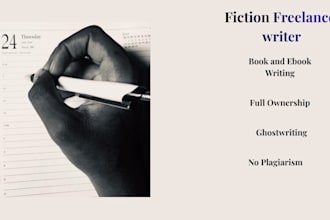 ghost write your fiction story, novella or novel