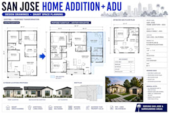 create san jose home addition and adu design drawings