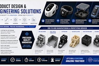 3d industrial product design mechanical prototype 3d cad model for manufacturing