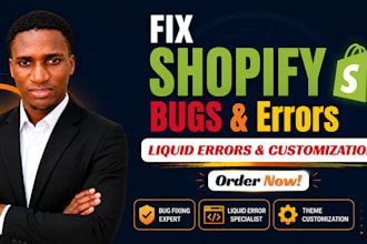 fix shopify store issues, shopify error and shopify customization