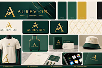design a luxury brand logo, visual identity and brand guidelines