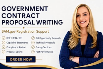 write government contract, bid proposal, grant writing, do grant applications