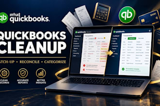 fix, cleanup and catch up your messy books in quickbooks