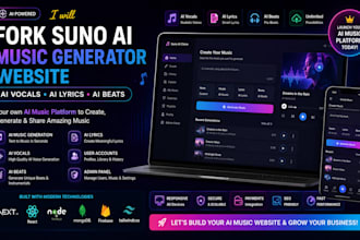 build suno ai, music generator website, ai vocals, lyrics and beats