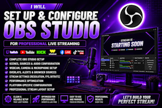 set up and configure obs studio for professional live streaming