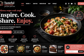 design wix recipe blog website food blogger food content culinary b log website