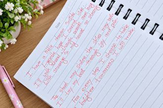 provide beautiful handwritten notes in english and bangla