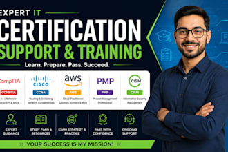 provide expert IT certification support for comptia, cisco ccna, AWS, pmp