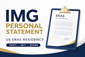 edit your img personal statement for US eras medical residency