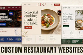 build a custom restaurant, cafe or bar website