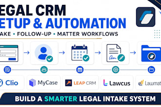 setup and automate clio grow, clio manage and n8n legal intake workflow