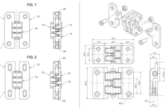 create technical drawings, line art, patent drawings and product illustrations