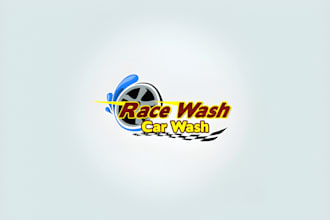 design modern car wash, automotive and auto detailing logo