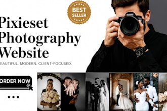 design redesign customize build pixieset website photography gallery portfolio