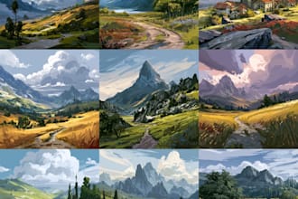 create immersive fantasy environment art